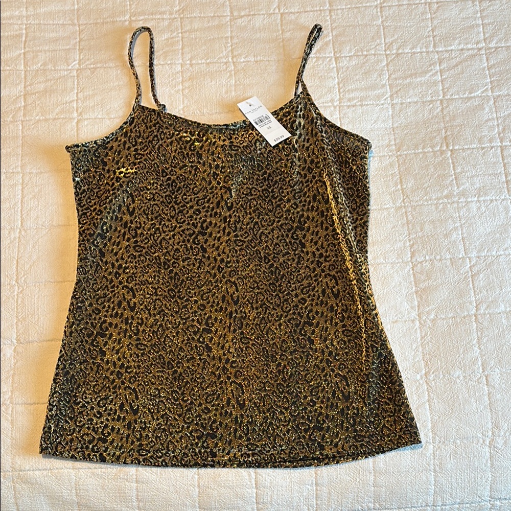 Black and Gold Leopard Camisole Top